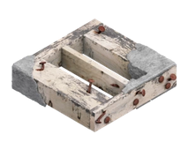 Bois de construction avec mortier et clous - Bosch