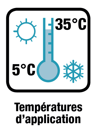 Températures d'application