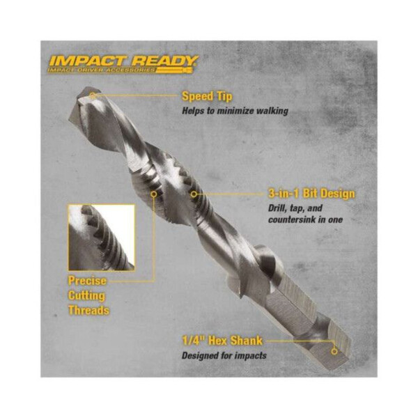 5 forets a tarauder emmanchement hex de m4 a m10