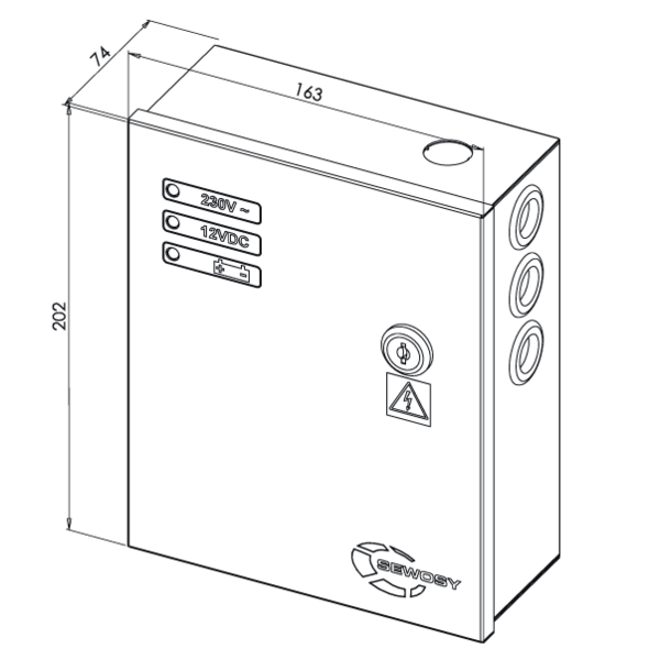Alimentation en coffret 3 leds