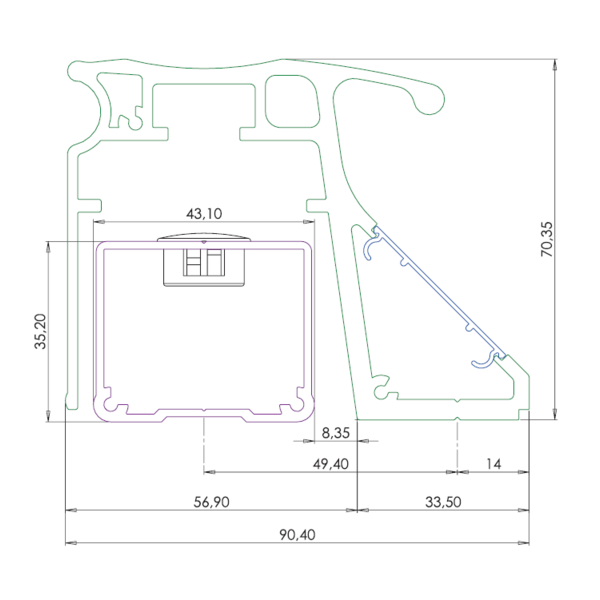 Bandeau ventouse cpreg2nar