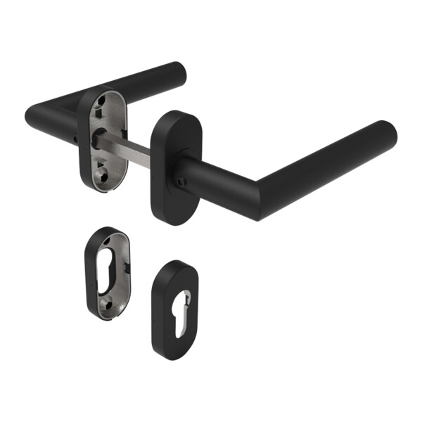 Béquille double rosace ovale