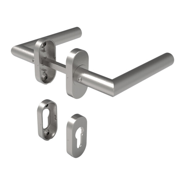 Béquille double rosace ovale