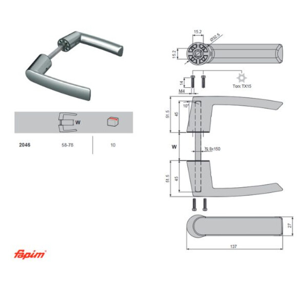 Béquille teti double