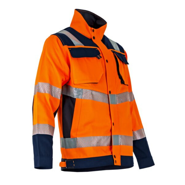 Blouson haute visibilte ampoule marine/orange