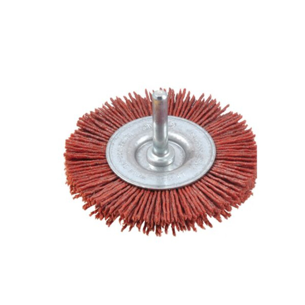 Brosse circulaire sur tige fil ondule