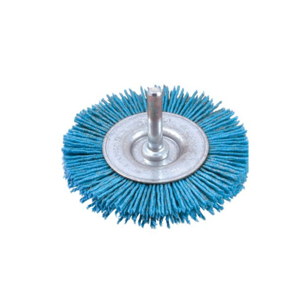 Brosse circulaire sur tige fil ondule
