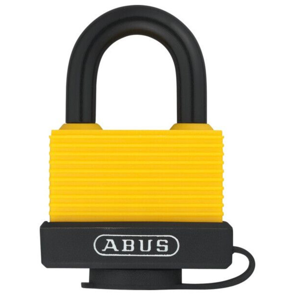 Cadenas a cle aluminium etanche 70al45 jaune