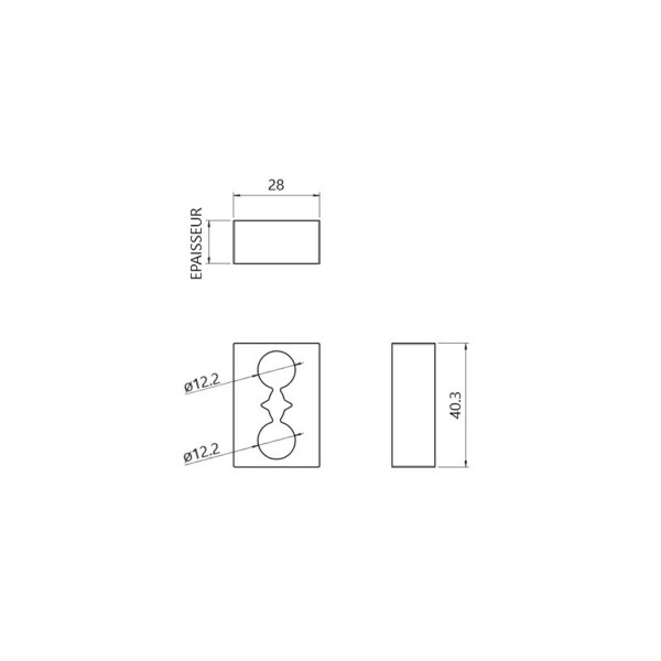 Cale pour loira+ avec vis d'ancrage