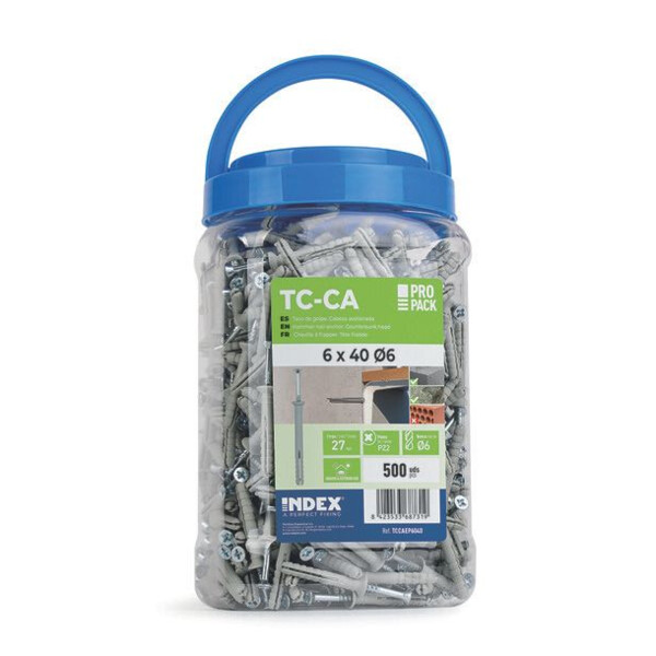 Cheville prémontée à frapper tete fraisee