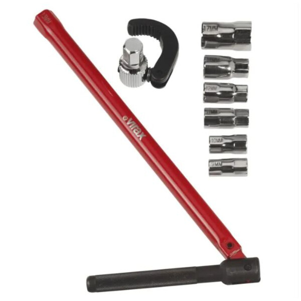 Cle ecrou robinet + 7 embouts + machoire