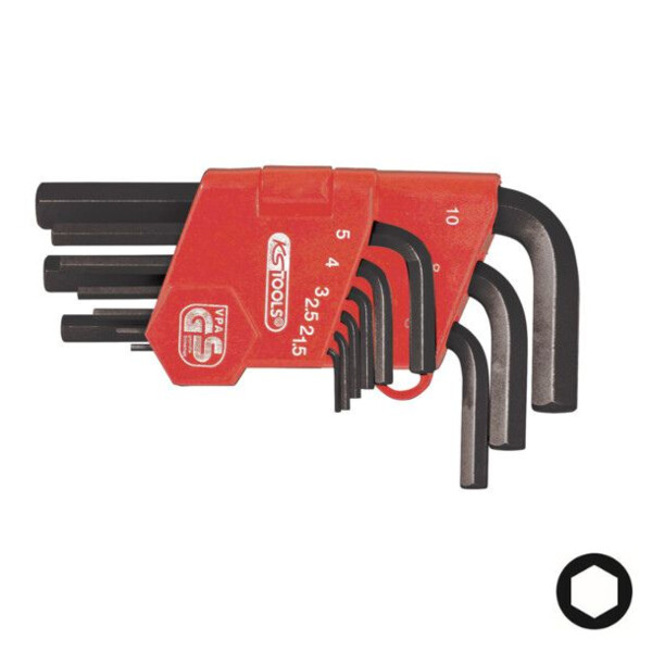 Cle male 6 pans courte brunie (jeu de 9)