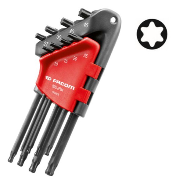 Cle male torx longue tete sperique (jeu de 8)