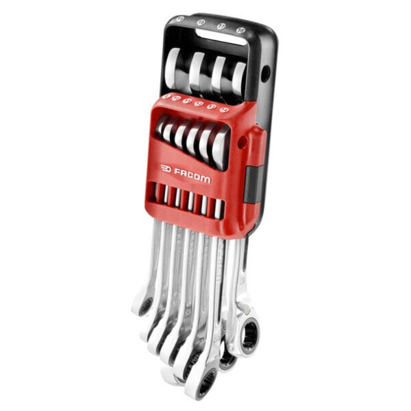 Cle mixte a cliquet 467b 8 a 19 mm (jeu de 10 )