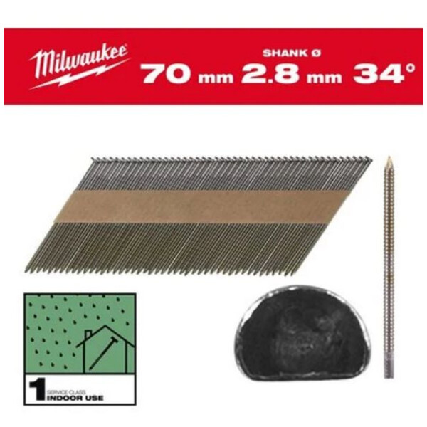 Clous de charpente 34°