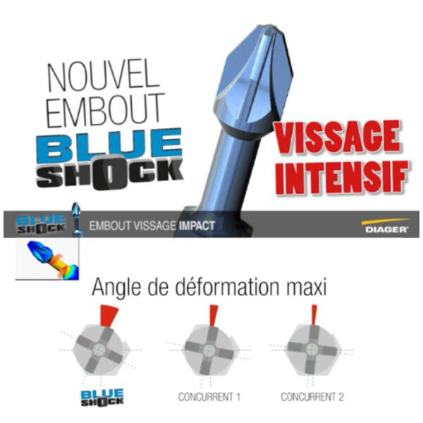 Coffret 10 embouts visseuse choc