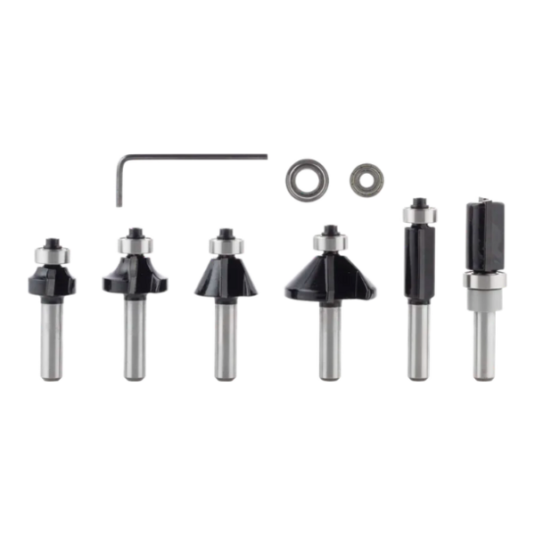 Coffret de fraises à araser et de bordage pro - 6 pièces