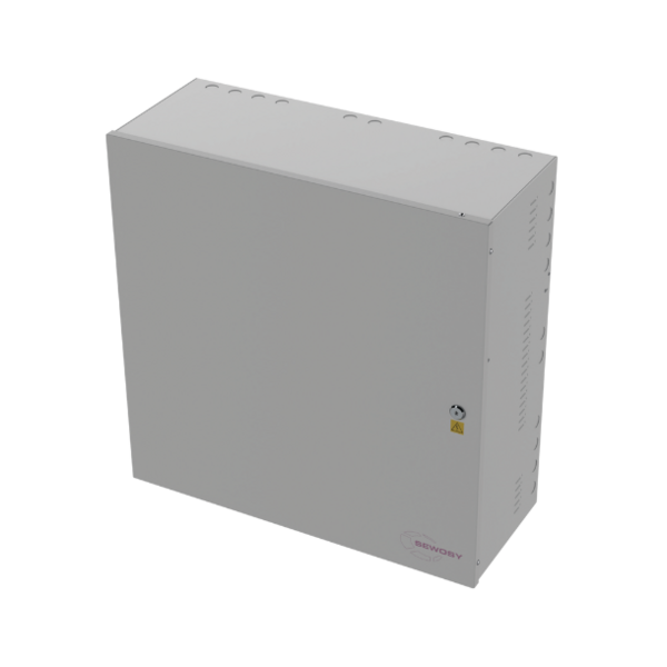 Coffret métal avec autoprotection et ventilateur