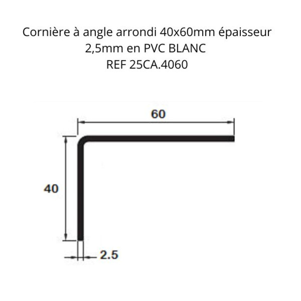 Cornière pvc de finition