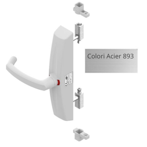 Crémone dualis encastrée