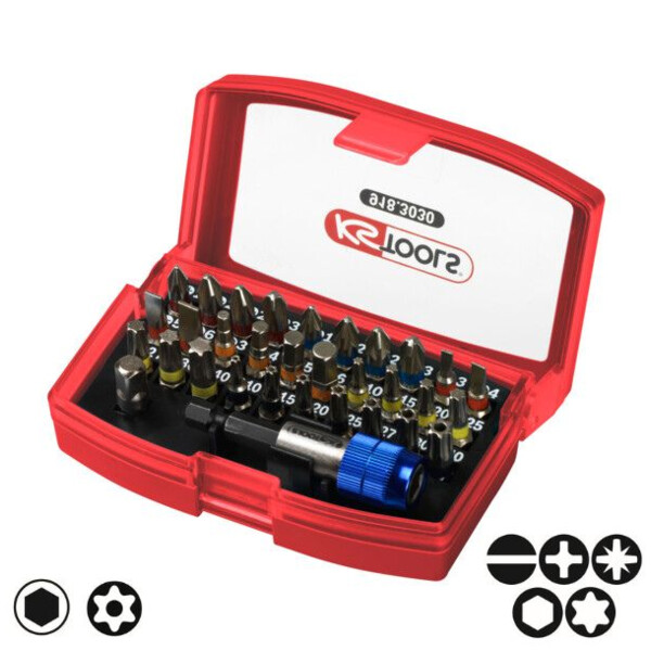 Embouts de vissage a code couleur torsionpower® 1/4'' (jeu de 32)