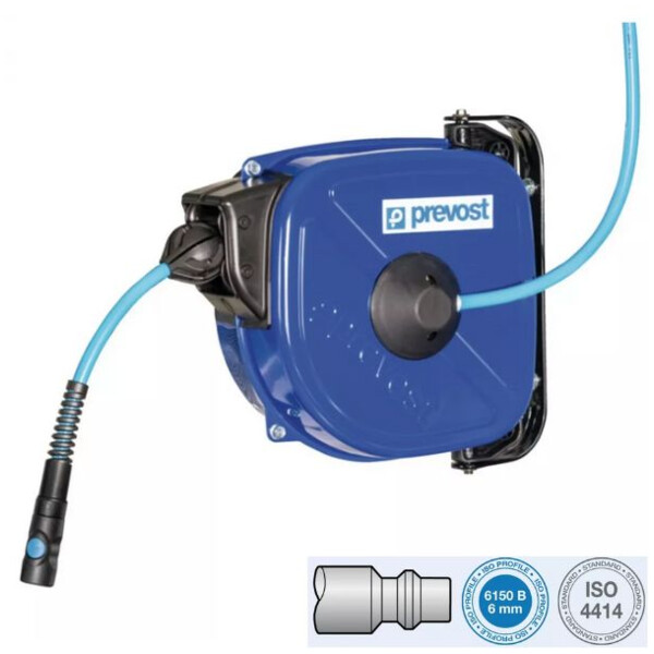 Enrouleur automatique de tuyau d'air a tambour ferme carter acier