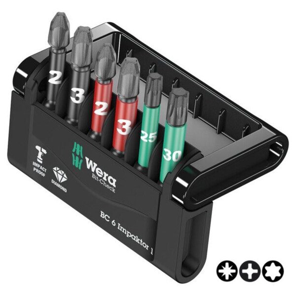 Etui d'embouts bit-check 6 impaktor 1 sb (6 pieces)