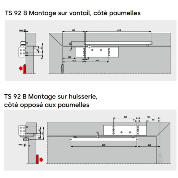 Ferme porte ts 92