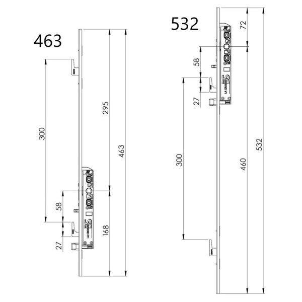 Fermeture serinox 2 points