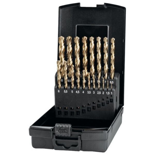 Foret queue cylindrique hss cobalt 5% serie courte "11.490" (coffret)