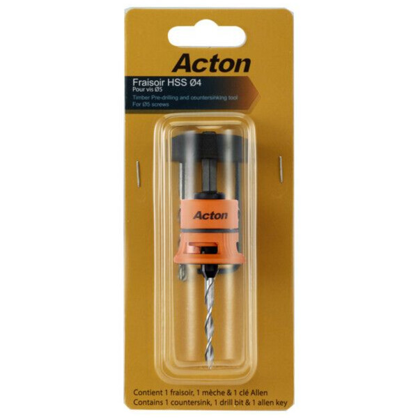 Fraisoir hss ø 4 + 1 foret & 1 cle allen