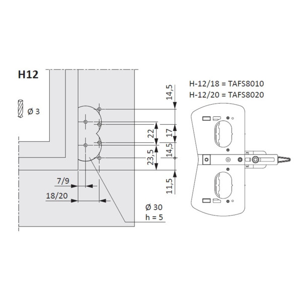 Gabarit dormant titan bois