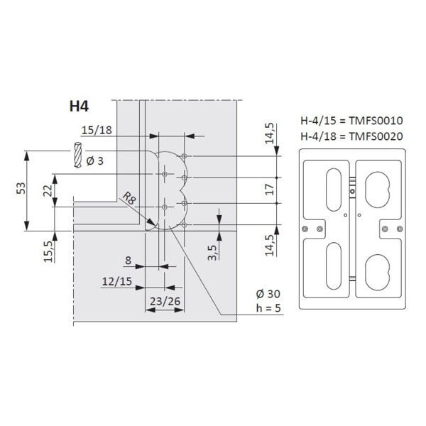 Gabarit dormant titan bois