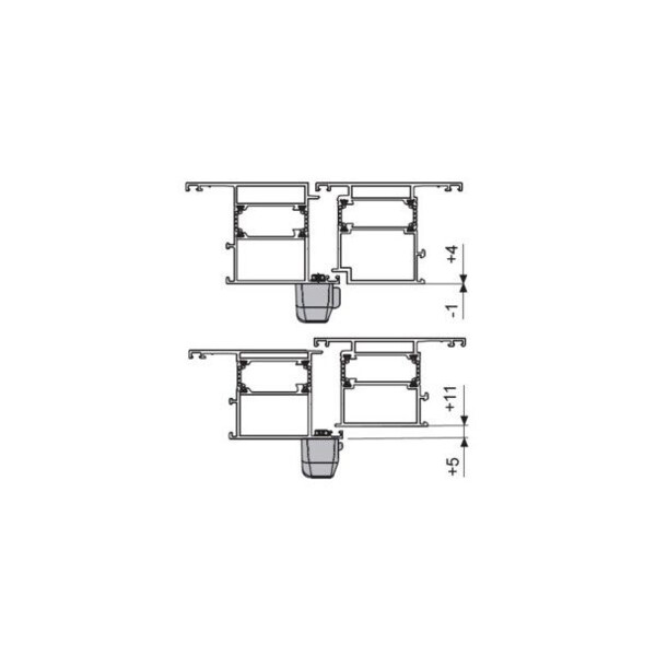 Gâche 8525a 2 vantaux
