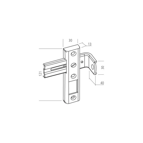 Gâche avec butée pour portillon
