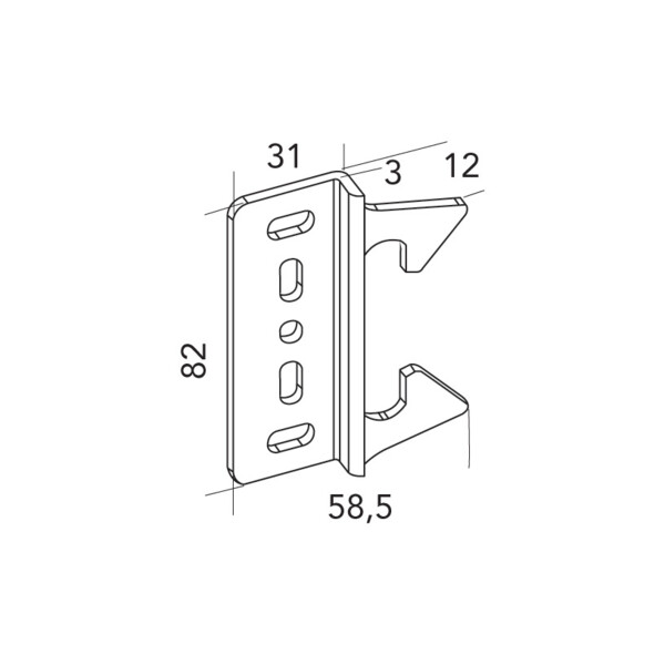 Gâche contrecoudée pour portillon