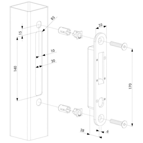Gache en acier inoxydable pour h-compact