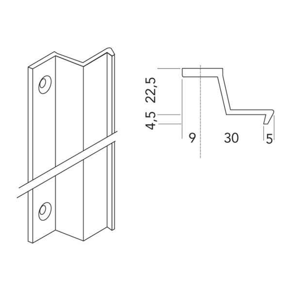Gâche fermeture applique 6184