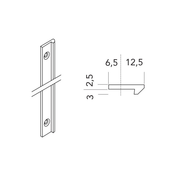 Gâche fermeture en applique 6153
