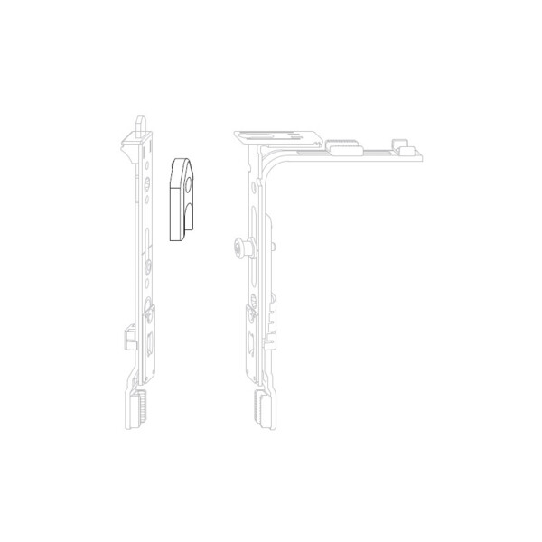 Gâche rouleau pour accessoires semi-fixe