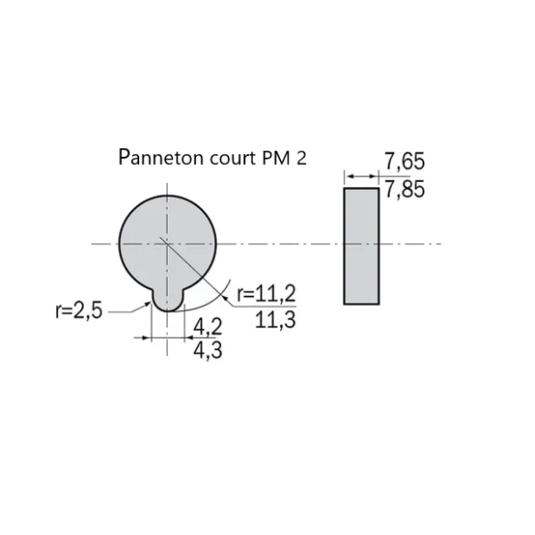 Cylindre à panneton reduit pm2