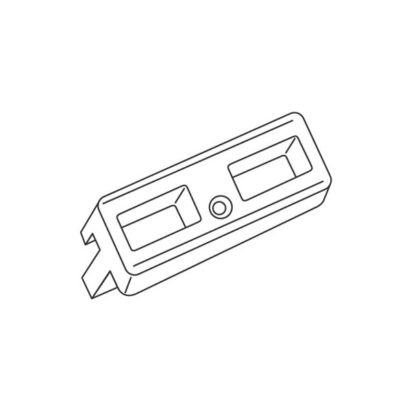 Gâche sortie tringle pour pvc