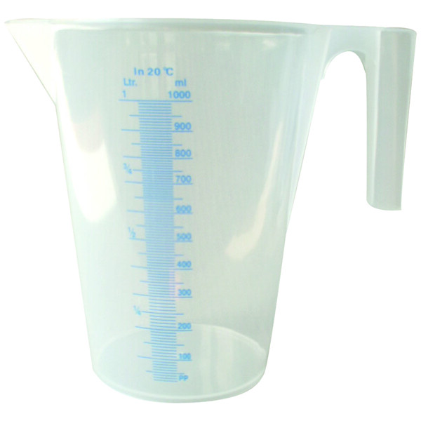 Pichet doseur en plastique translucide