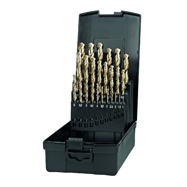 Foret queue cylindrique hss cobalt 5% serie courte ''11.500'' (coffret)