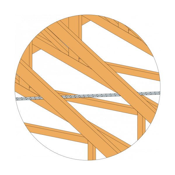 Feuillard perfore acier galvanise