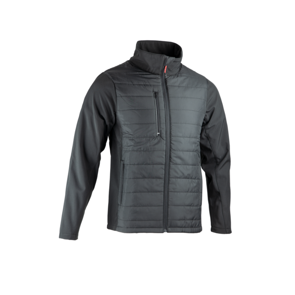 Veste bi matiere soft noir
