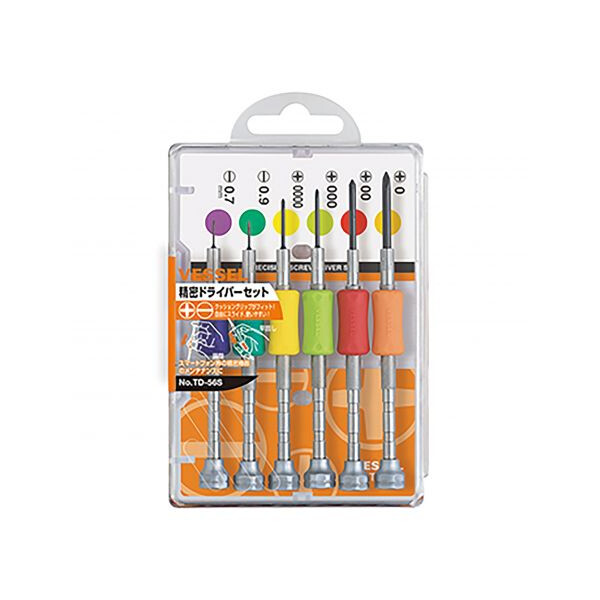 Jeu 6 tournevis precision plat et ph