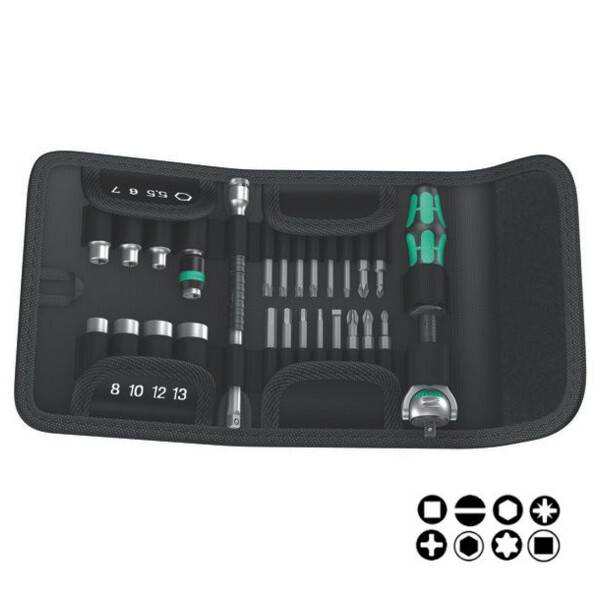 Jeu de cliquet zyklop kraftform kompakt speed (26 pieces) 1/4''