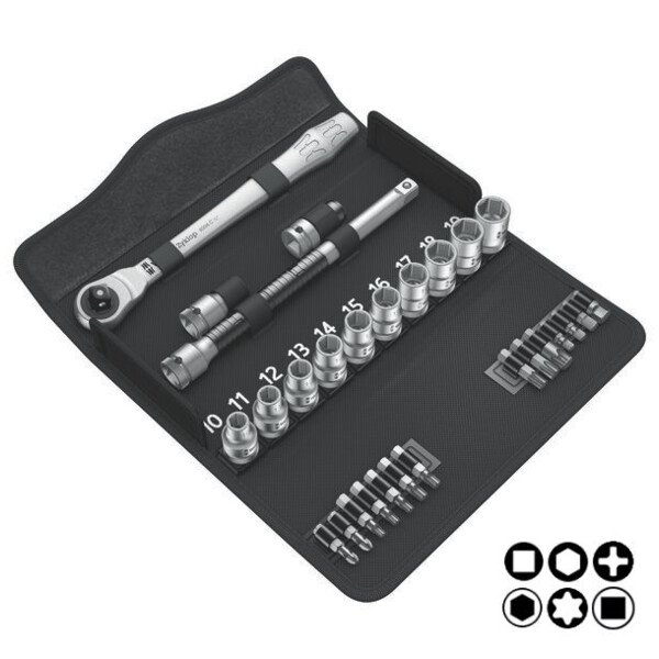 Jeu de cliquet zyklop metal 1/2'' 8100 sc 8 (28 pieces)