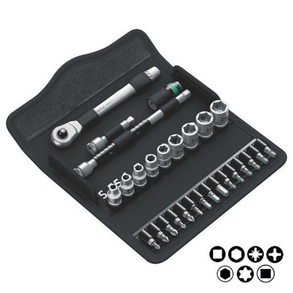 Jeu de cliquet zyklop metal switch 1/4'' 8100 sa 8 (28 pieces)